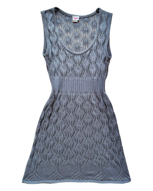 Grey 90’s Knit Mini Dress | Size M