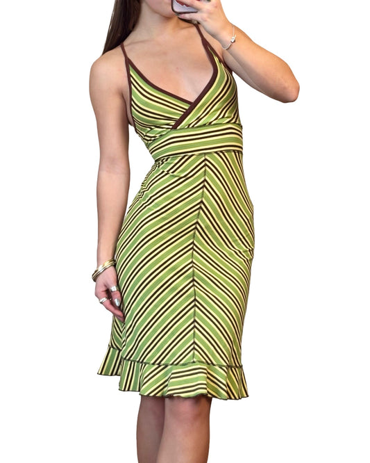 Xi Striped 00's Dress | Size M