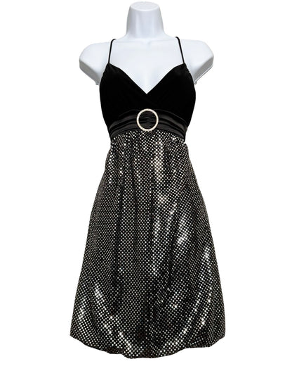 Papaya 00's Sequin Tie Back Dress | Size L