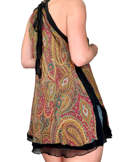 Guess 00's Silk High Neck Top | Size S