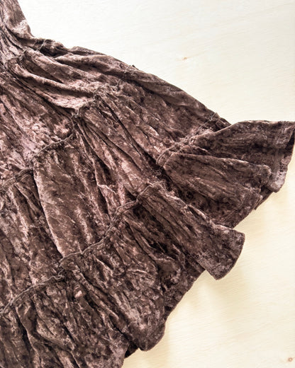 Mixit Y2K Brown Velvet Skirt | Size 32”-36” waist