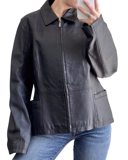 Croft & Barrow 90's Leather Jacket | Size L