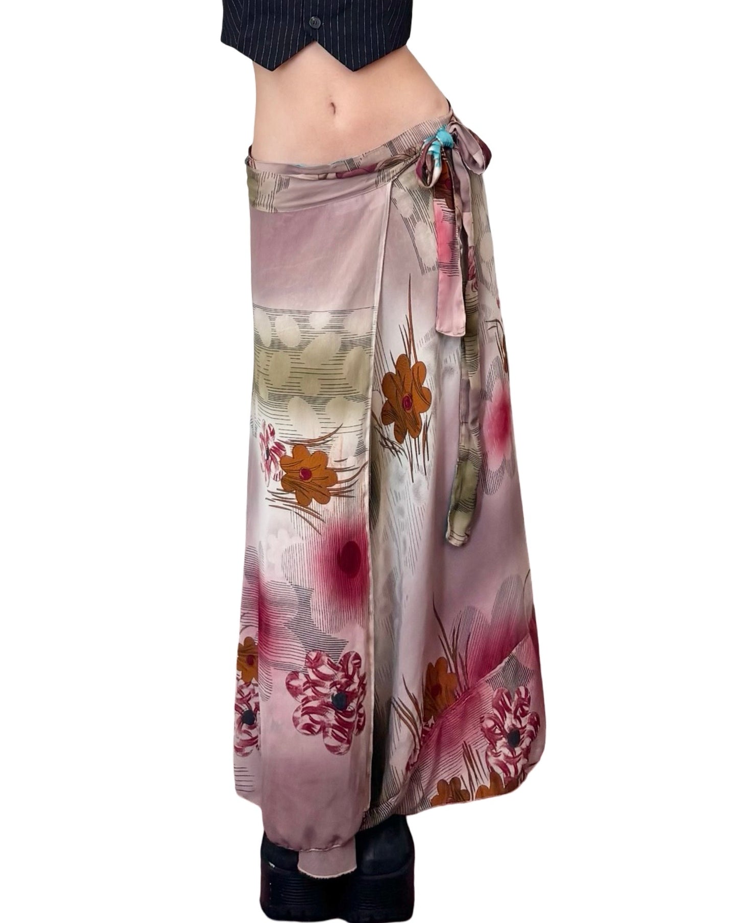 Iris 00's Reversible Wrap Skirt | OS