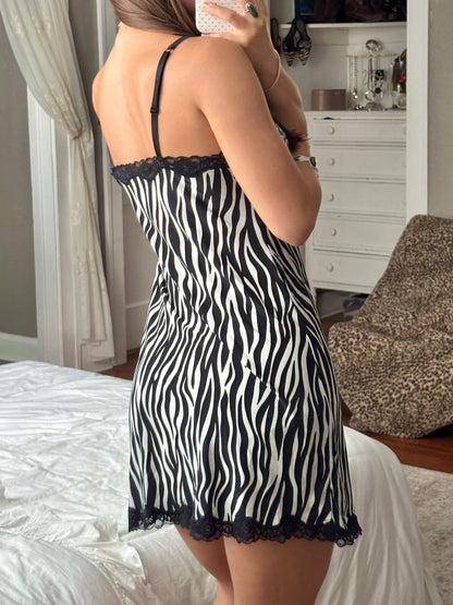 Printed 00’s Slip Dress | Size S
