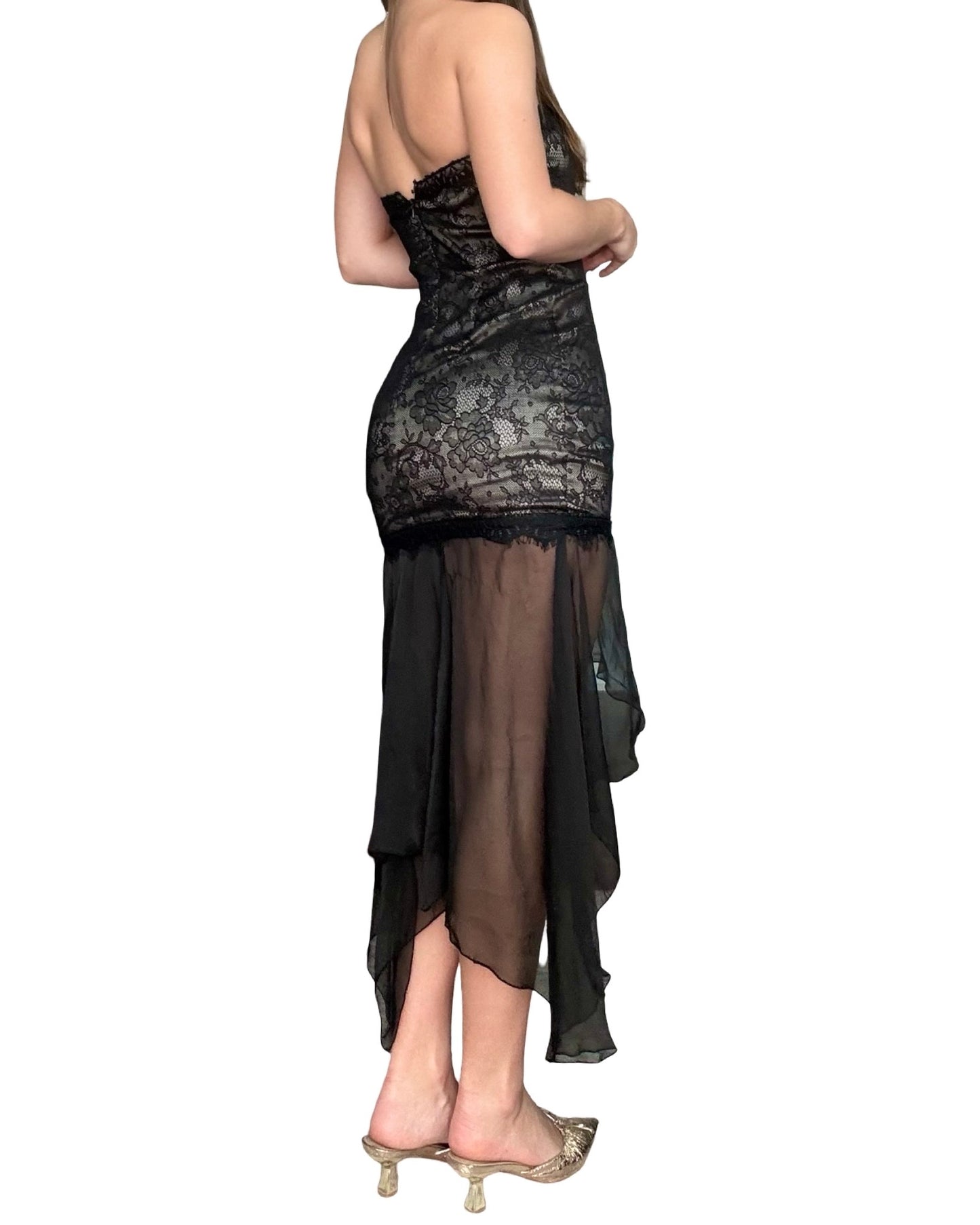Jessica McClintock 90's Lace Dress | Size 2