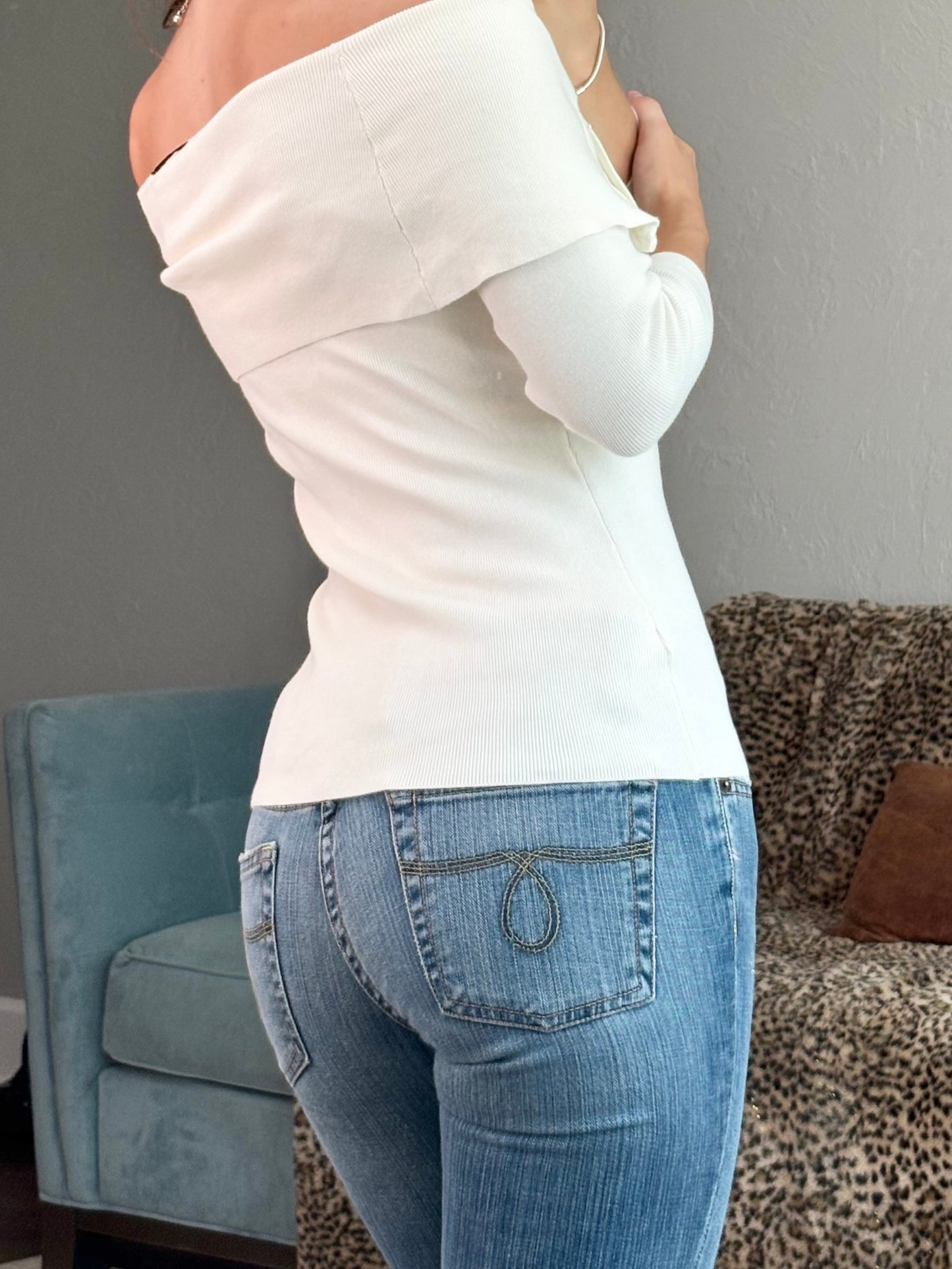 Zip Up 00's Knit Top | Size XS