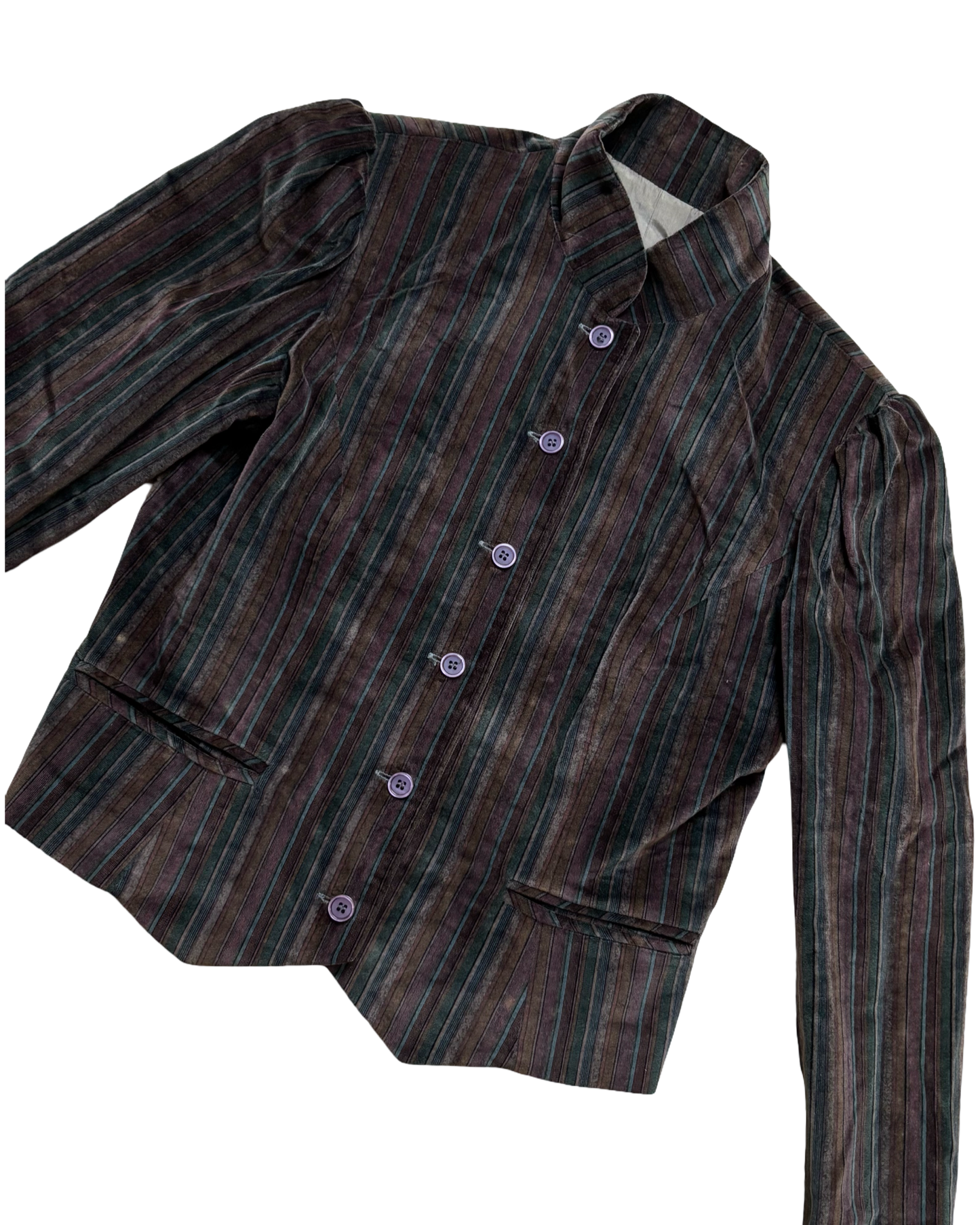 Vintage Velvet Striped Blazer | Size 4