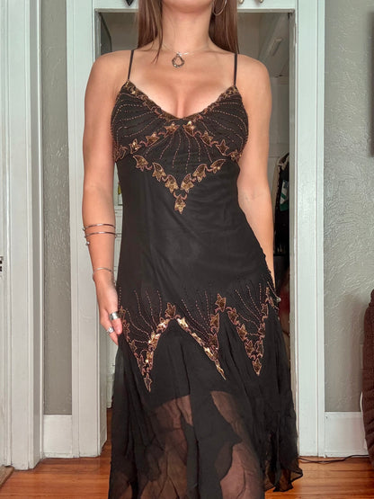 Silk 00's Beaded Fairy Dress | Size M