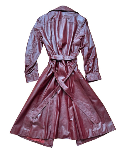 David Black 90's Leather Trench | Size M