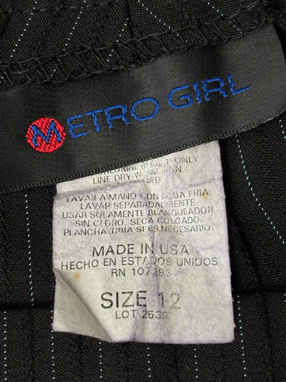 Metro Girl 90's Pinstripe Capri Pant | Size 12
