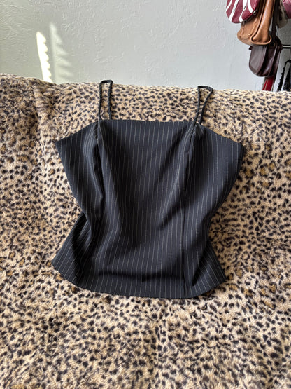 Suits Us 90's Pinstripe Top | Size M