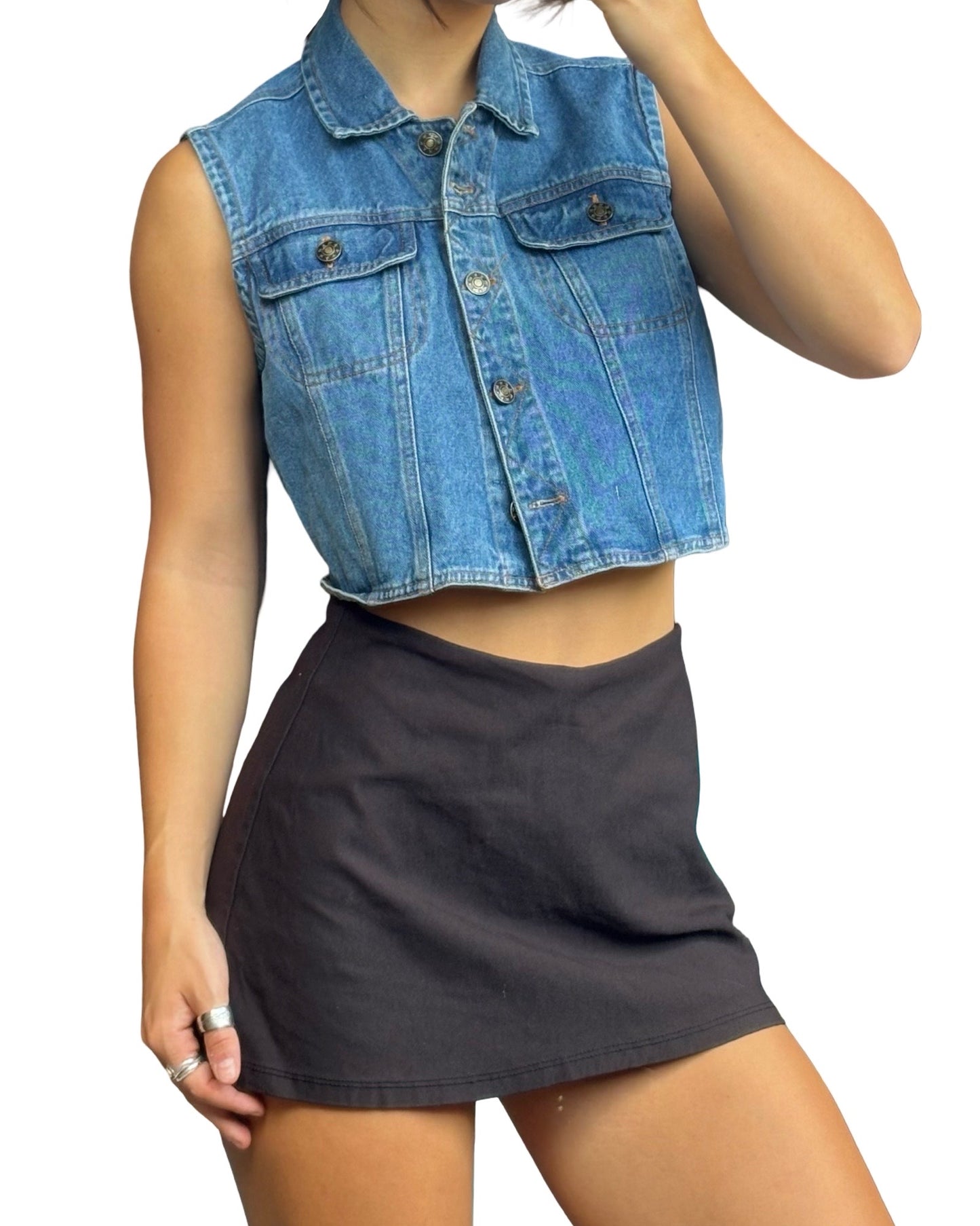 Andrew’s Blues 90’s Denim Vest | Size XS/S