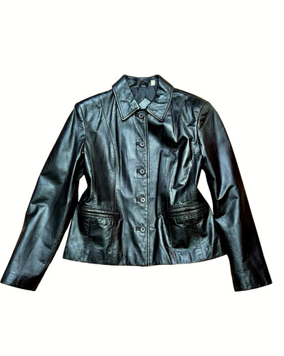Preston & York 90’s Leather Blazer | Size PS