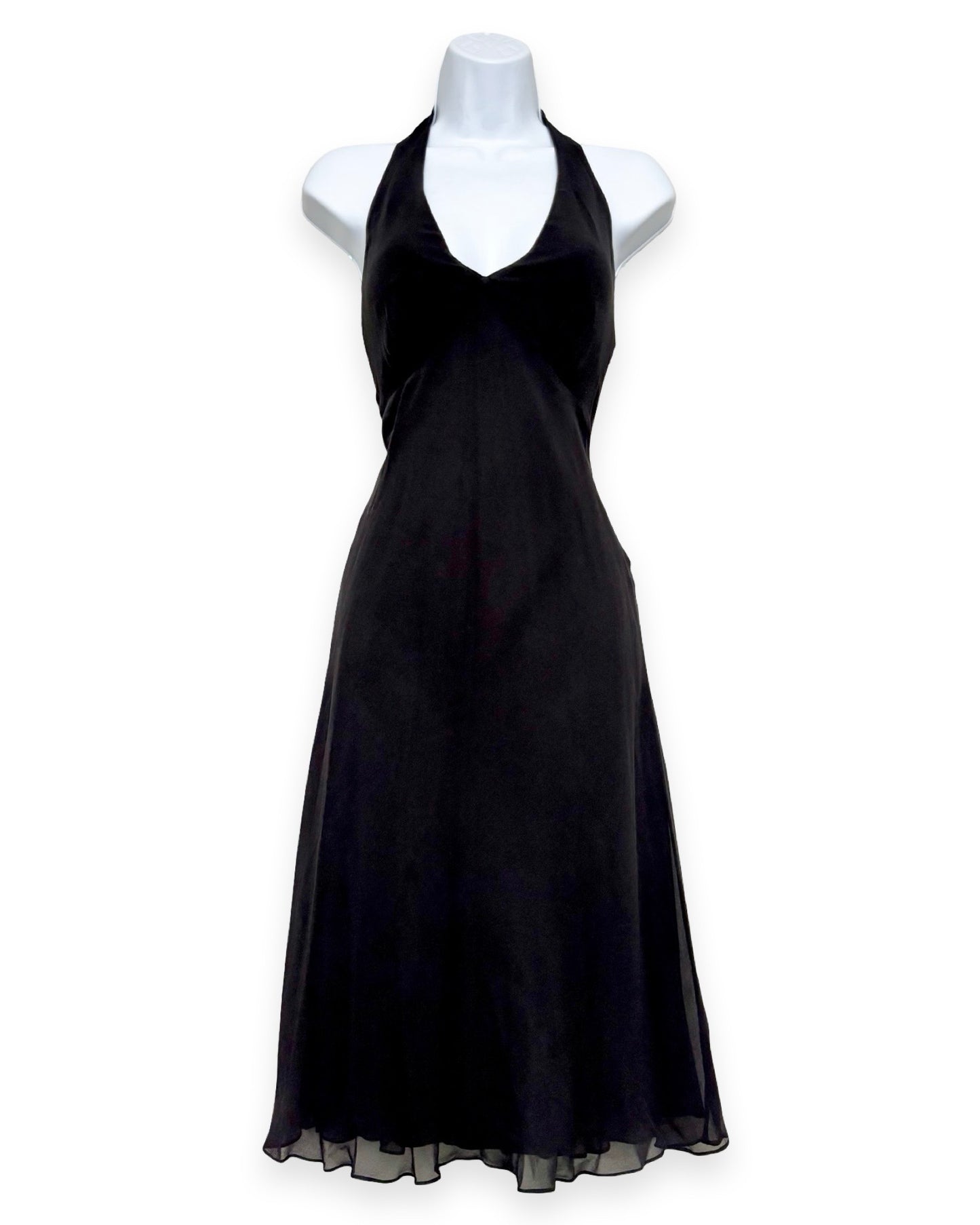 Maggy London 90's 100% Silk Midi Dress | Size 4