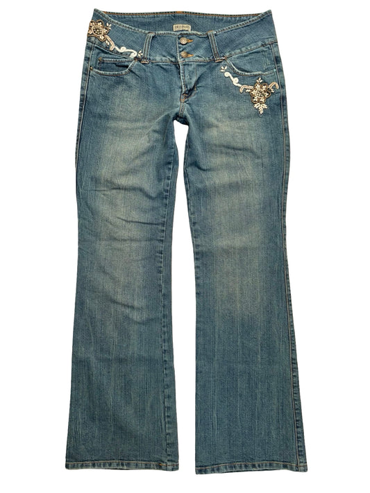 Beaded 00’s Flare Jeans | Size 32” waist