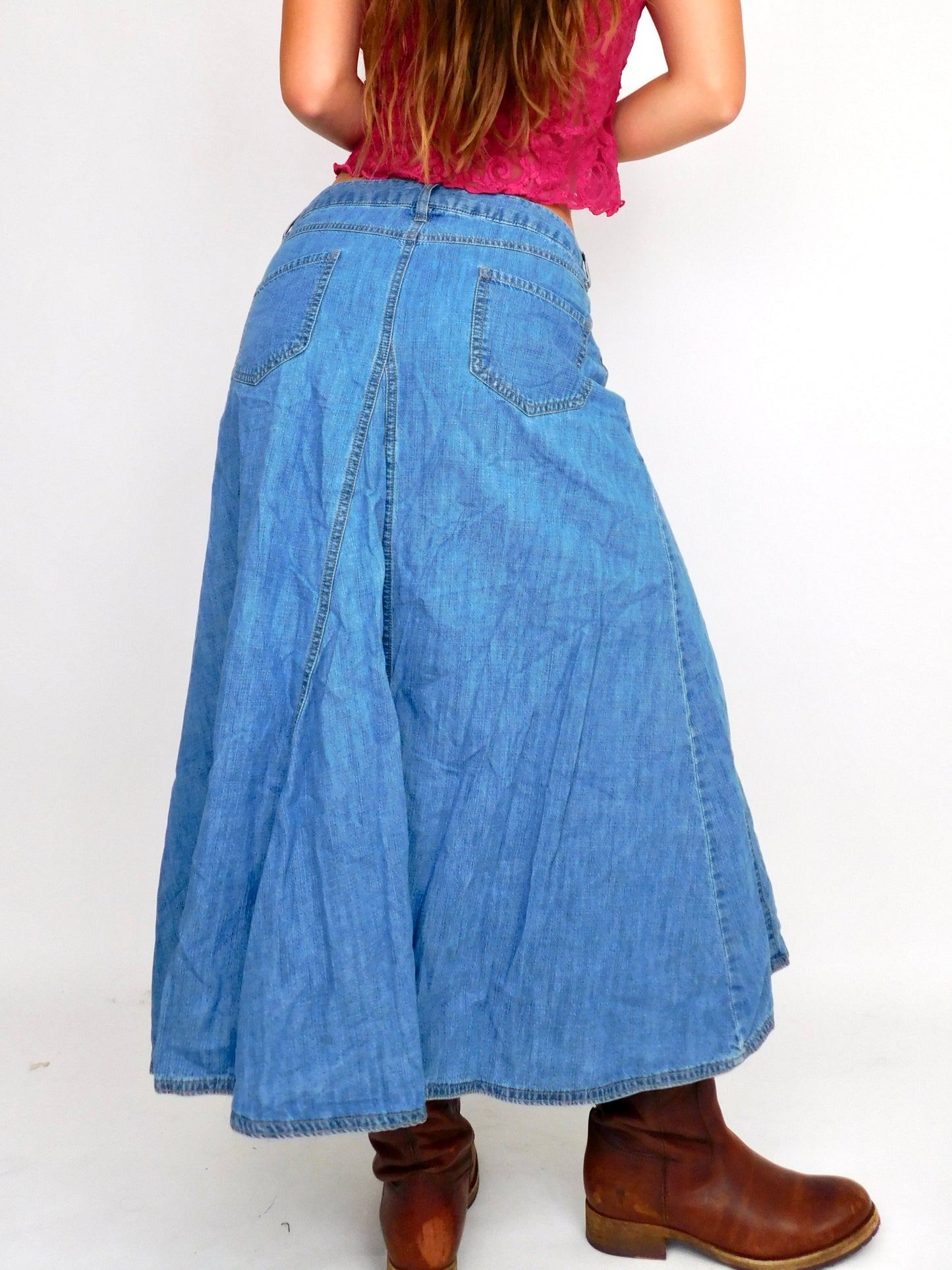 Charlotte Denim Maxi | Size 34” waist