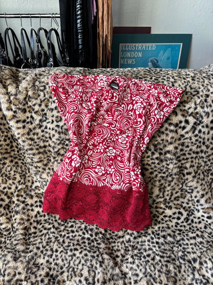 Vixen 00's Lace Hem tube Top | Size M
