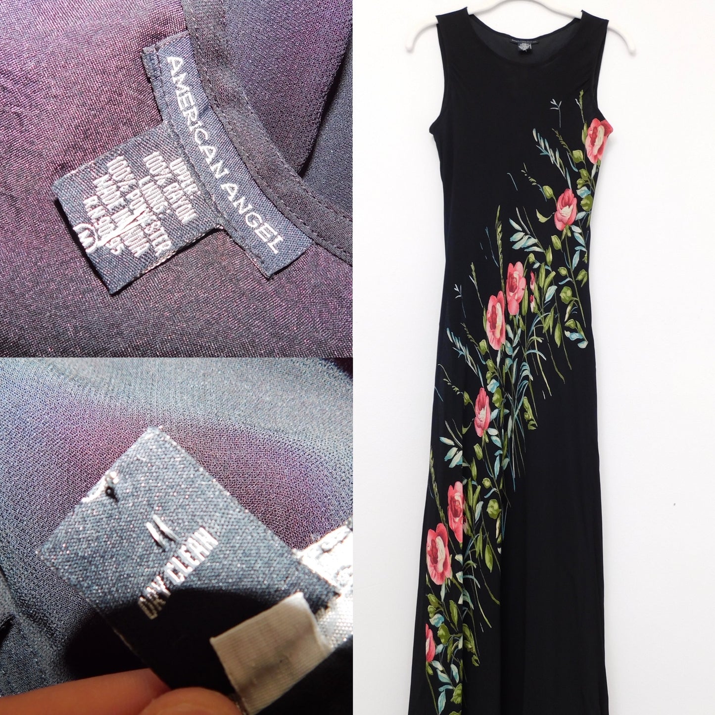 90’s Floral Detail Maxi Dress | Size M