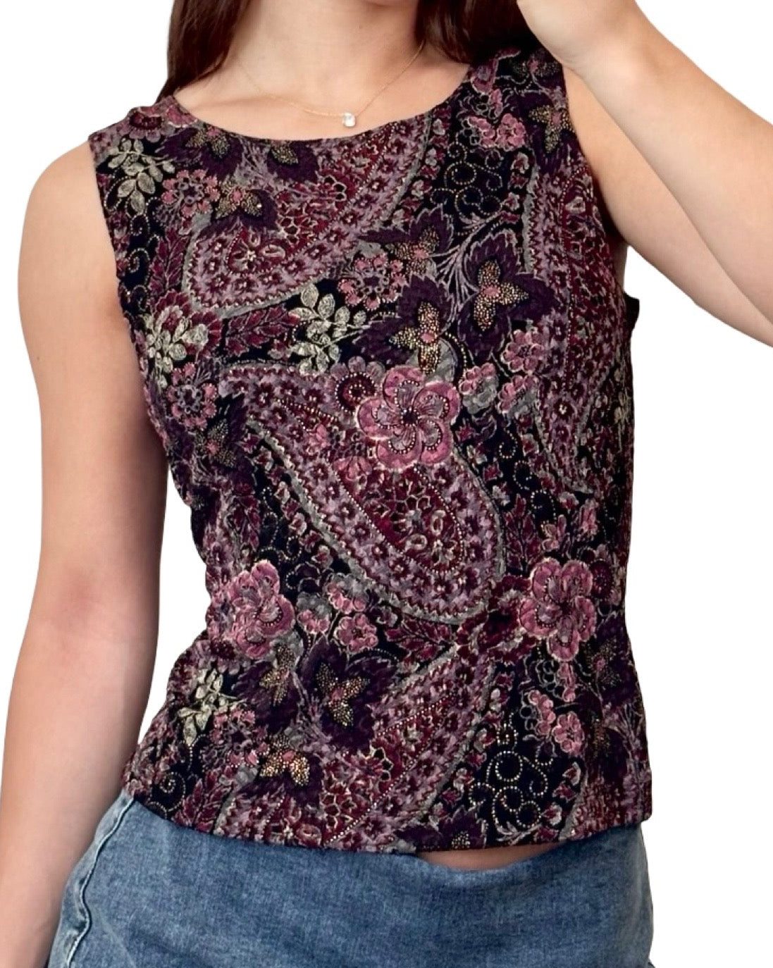 MSK 90's Printed Top | Size M