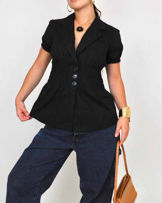 Y2K Button Blouse | Size L