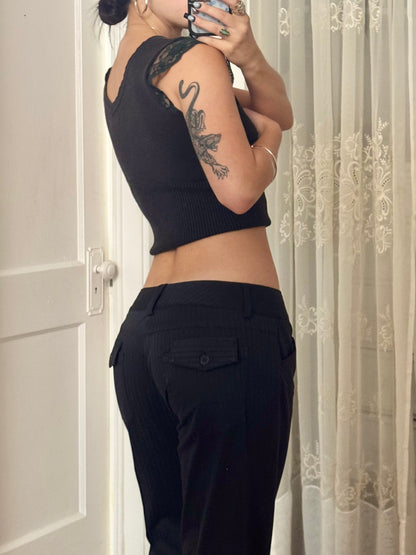 90's Pinstripe Pants | Size 30" Waist