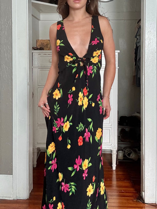 Floral 90's Maxi Dress | Size M/L