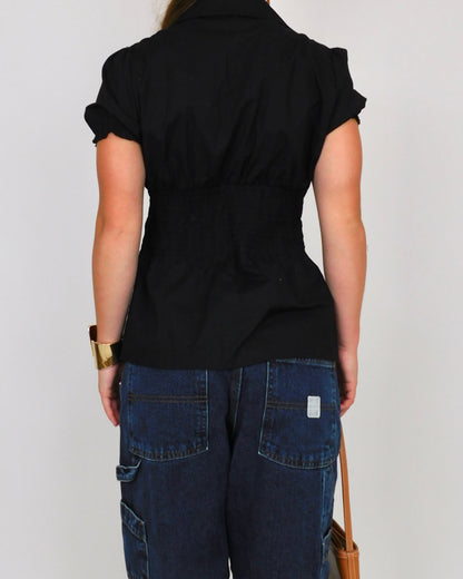 Y2K Button Blouse | Size L