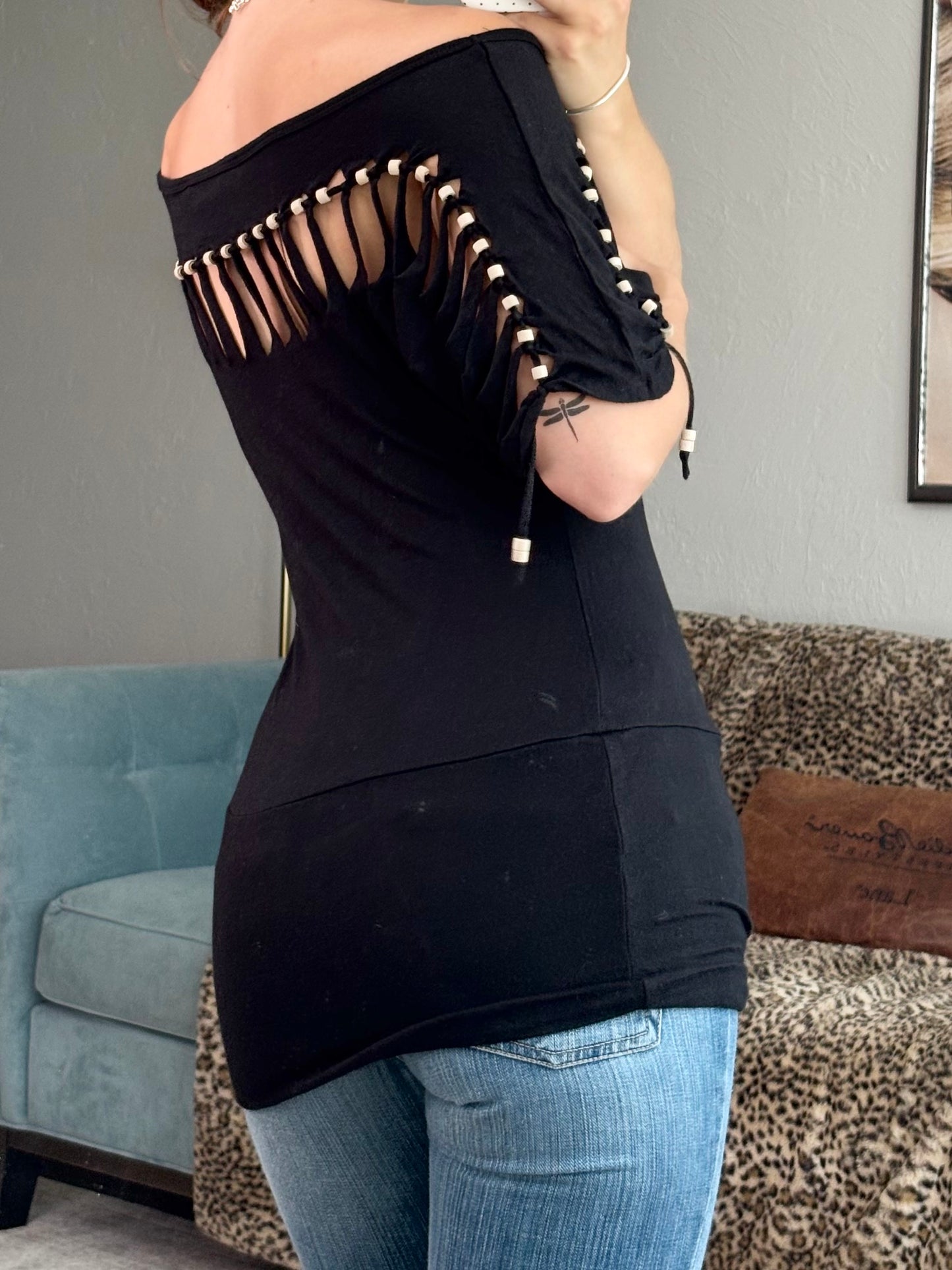 Boston Proper 00's Beaded Slouch Top | Size XS