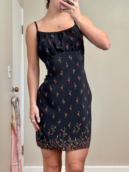 Floral 90's Mini Dress | Size M