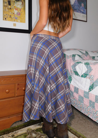Tate Plaid Maxi | Size 29” waist