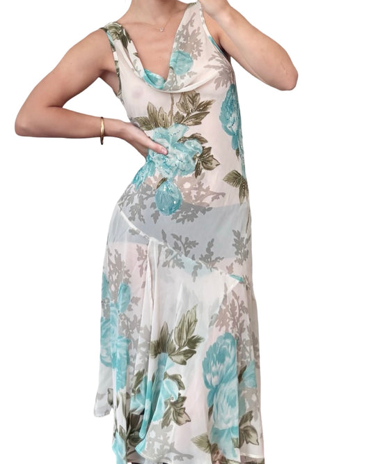 Dressbarn 00's Beaded Mesh Dress | Size M