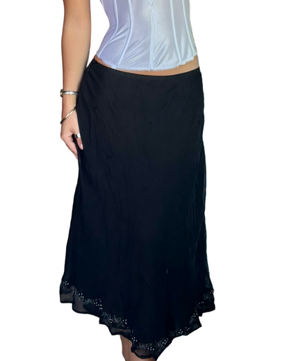 NY&Co Silk Beaded Skirt | Size 29” waist