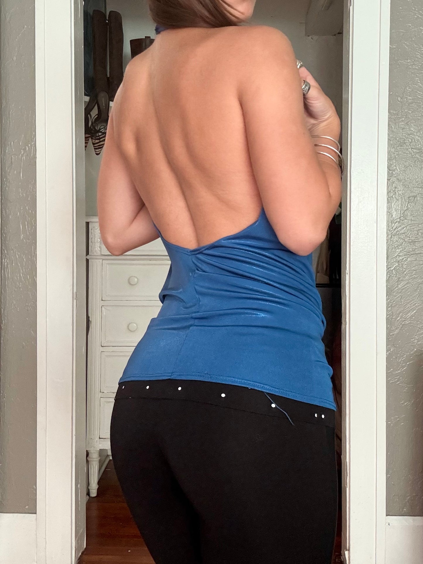 Blue 00's Slouch Top | One Size