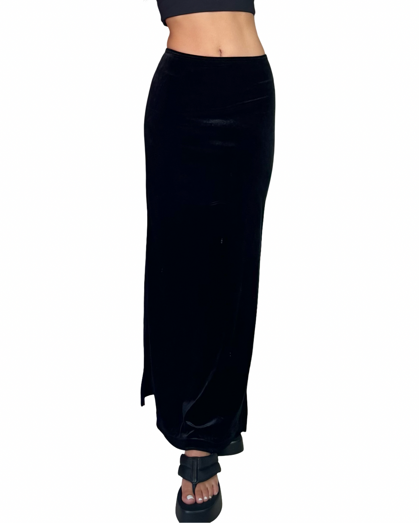Wrapper Velvet Maxi | Size 26” waist