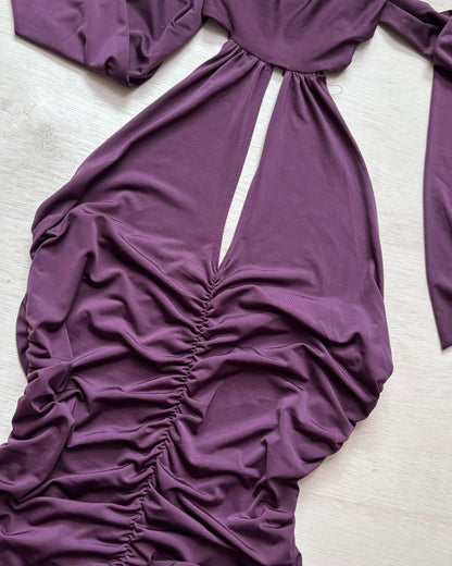 Ruched Y2K Mini Party Dress | Size S