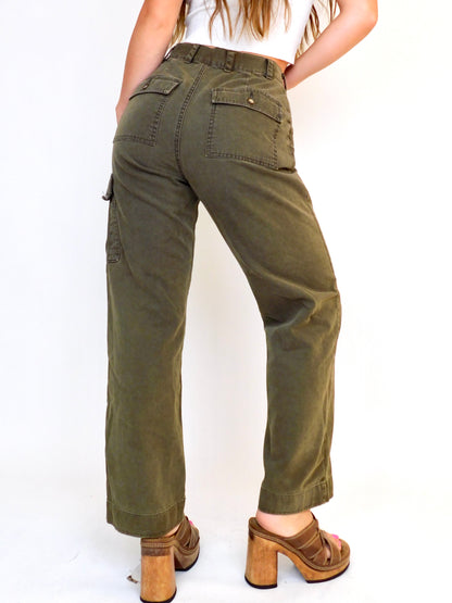 Limited Green Cargos | Size 26” waist