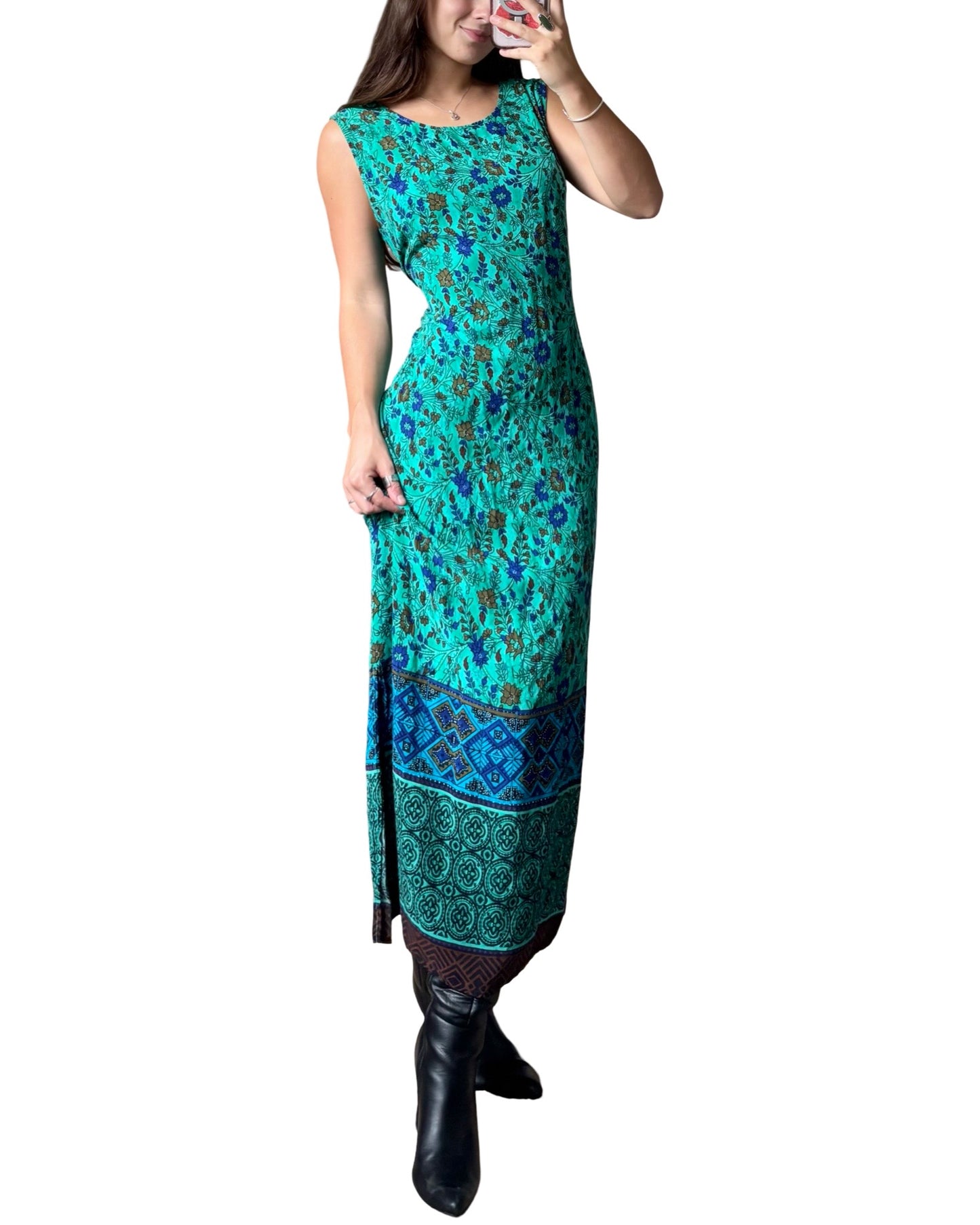 R&K 90’s Tie Back Maxi Dress | Size L/XL