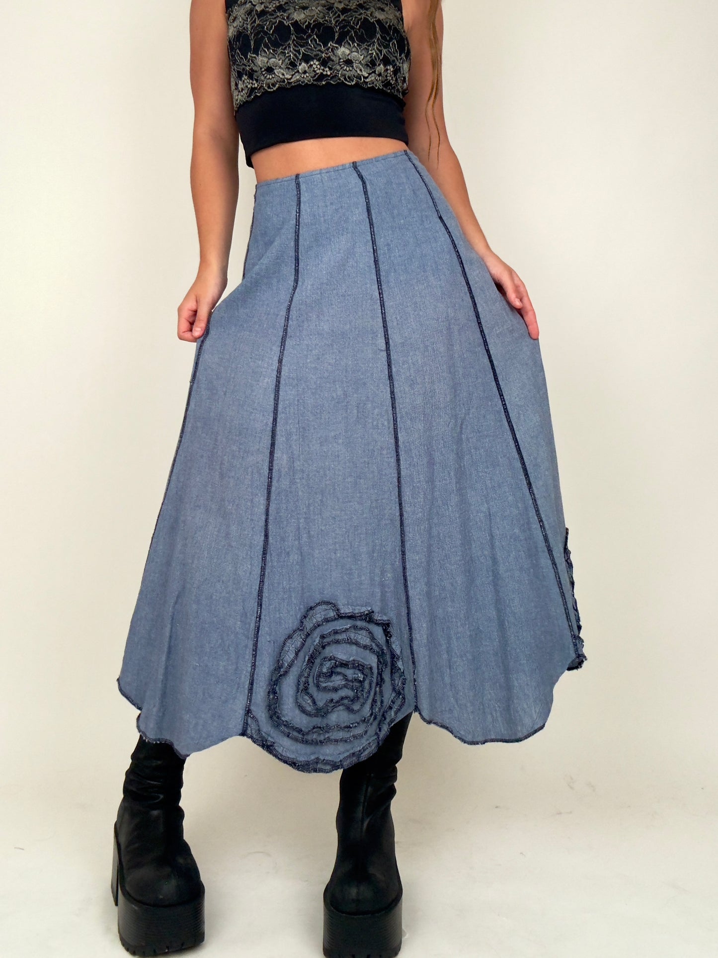 Blue Flower Maxi | Size 34” waist