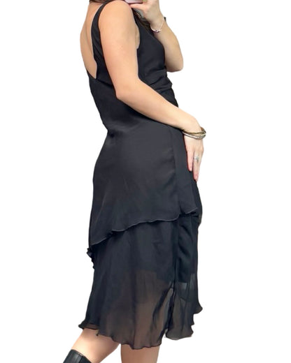 D.J. Summers 90's Mesh Asymmetric Dress | Size 6