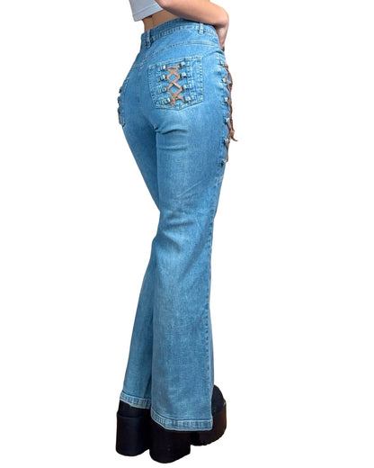 Lace Up 00's Denim | Size 30" Waist