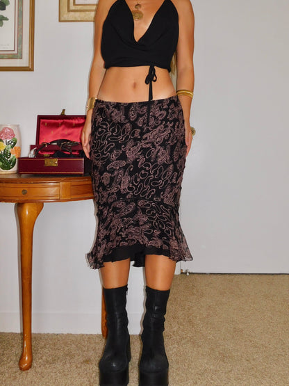Leigh Silk Midi | Size 28” waist