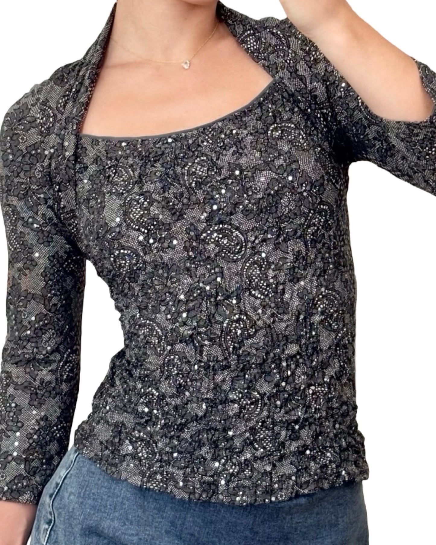 Fitted 90's Bolero Top | Size S