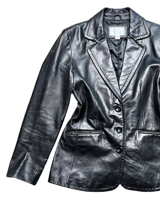 Worthington 90’s Genuine Leather Blazer | Size S