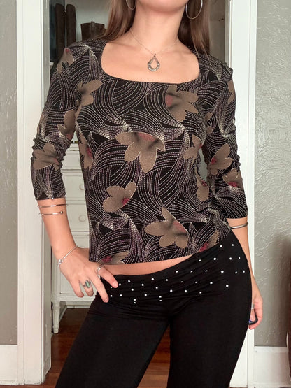 Printed 90's Top | Size S