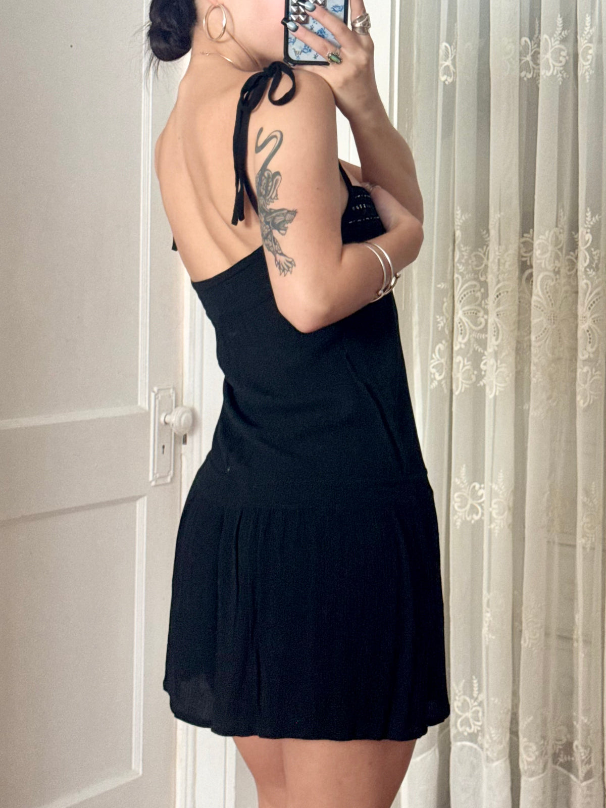 Y2K Drop Waist Mini Dress | Size S/M