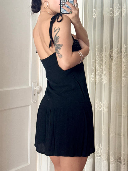 Y2K Drop Waist Mini Dress | Size S/M