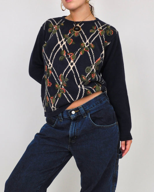 90’s Flower Sweater | Size S