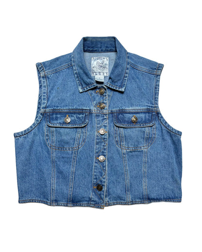 Andrew’s Blues 90’s Denim Vest | Size XS/S