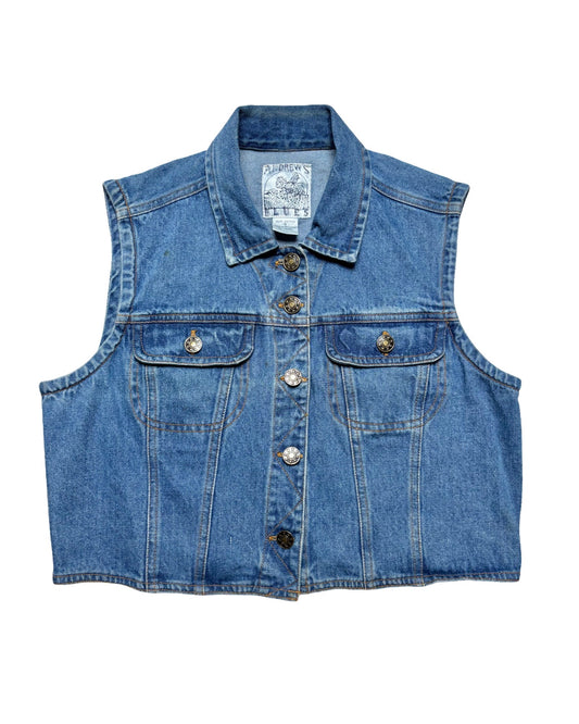 Andrew’s Blues 90’s Denim Vest | Size XS/S