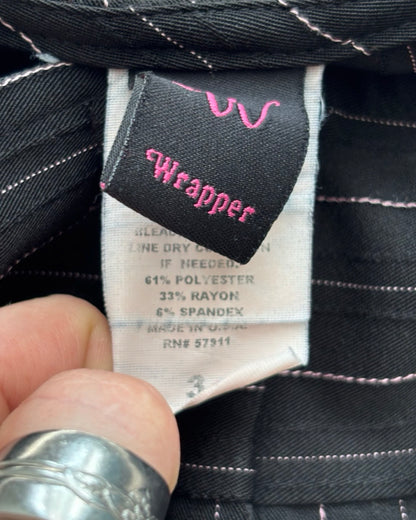 Wrapper 90's Pinstripe Wide Leg Pant | Size 3